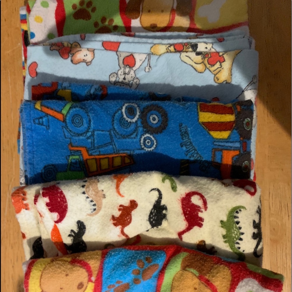 5 Handmade Receiving Blankets